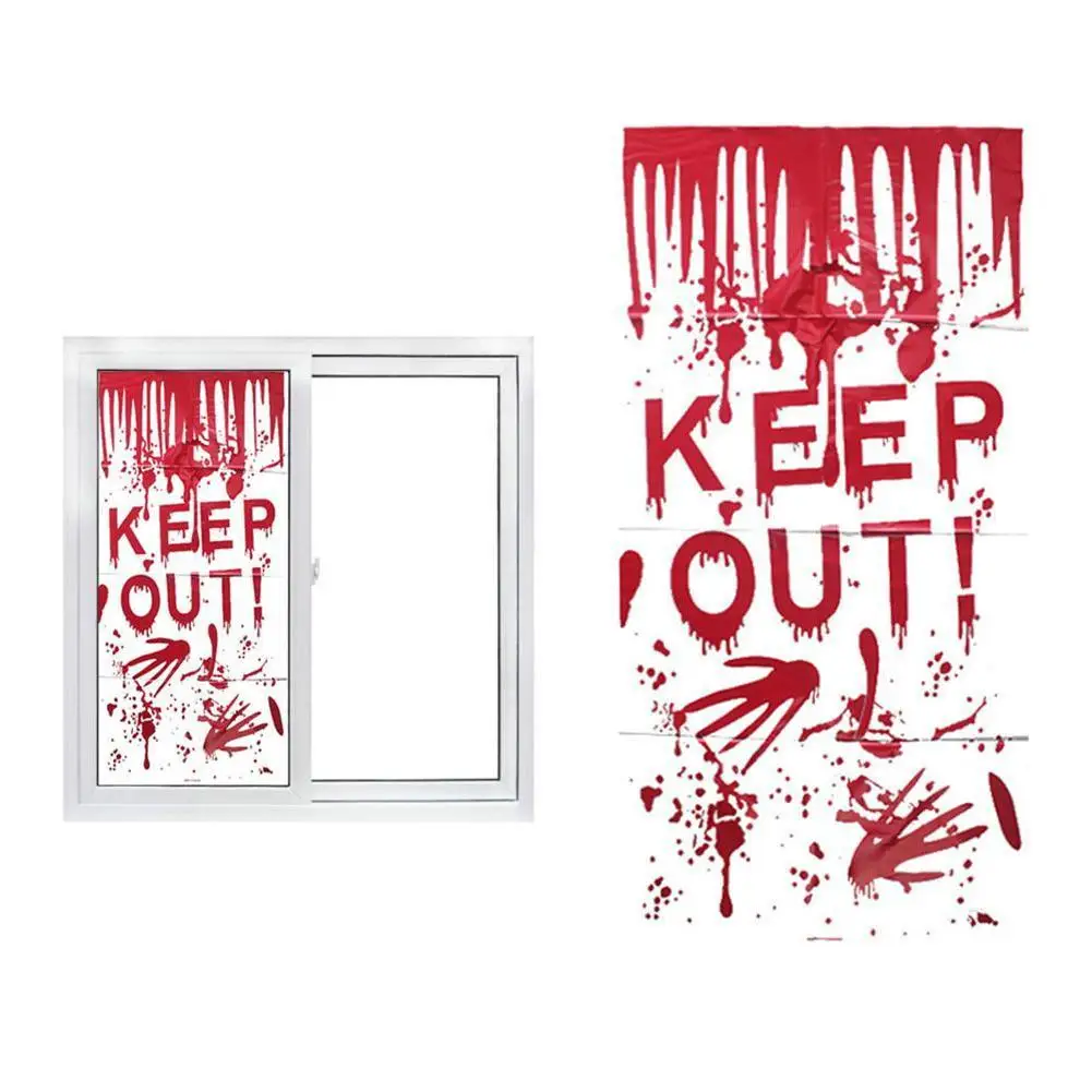 Halloween Ghost Horror Wall Sticker Door Sticker Window Sticker Pvc Party Bar Dance Party Scene Scene Decoration Props