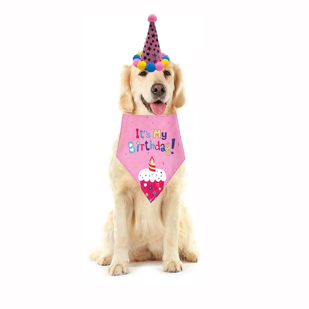 Title 9, Decor Scarf Cat Dog Pet Birthday Caps/Bibs Sequ...