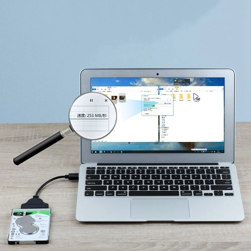 AMS-Sata Usb 3,0 адаптер, Usb 3,0 к Sata для 2,5 дюймов Sata Ssd/Hdd приводов преобразователь и кабель