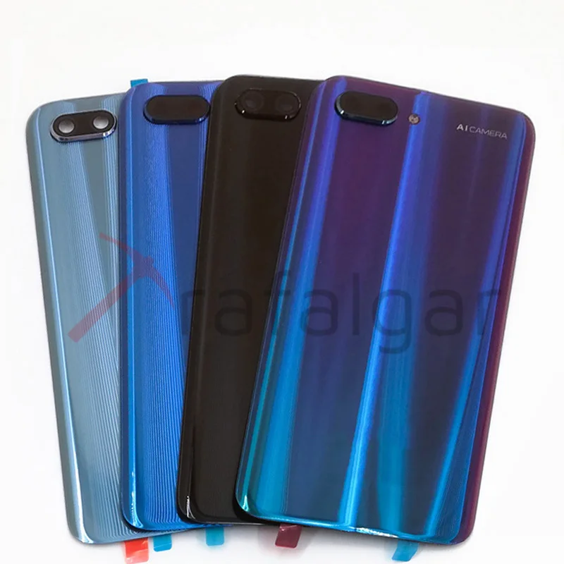Задняя стеклянная крышка для Huawei Honor 10 задняя корпуса батареи панель с объективом