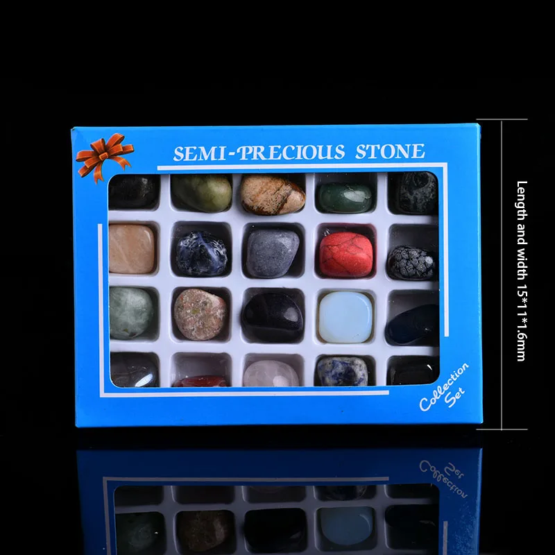 20 коробок из 1 натурального камня, сопутствующий круглый цвет, уникальный натуральный минеральный камень, кристалл, сделай сам, изготовление ювелирных изделий, мебель