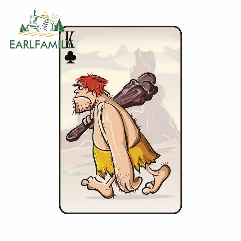 EARLFAMILY 13 см x 8 6 для King of Clubs игральная карта от примитивного человека креативные