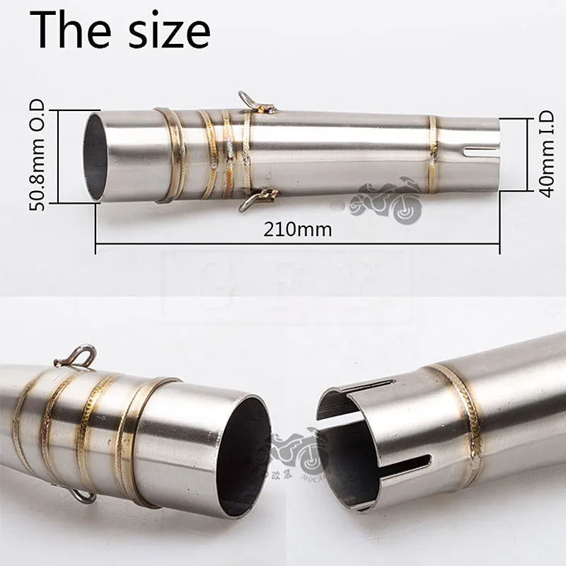 

NC750 Motorcycle For Honda NC 700X NC700S NC 750X NC750S Slip-on Motorcycle 51mm Exhaust Muffler Middle Link Pipe