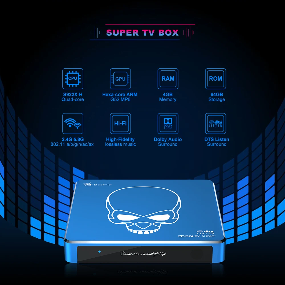 ТВ приставка Beelink GT King Pro WIFI6 4G 64G S922X H Android 9 0|ТВ-приставки и медиаплееры| |