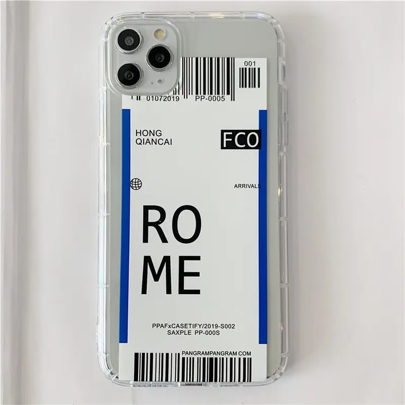 8773 Lovebay Горячая INS этикетка штрих-код город чехол для телефона для iPhone 11 Pro XR X XS Max 7 8 Plus письмо Нью-Йорк прозрачный мягкий ТПУ задняя крышка - Цвет: 8773