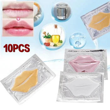 

10pcs Lip Gel Mask Care Hydrating Repair Remove Lines Blemishes Lighten Lip Line Collagen Mask Lip Color To Moisturize