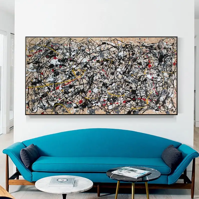 

Modern Abstract Painting Oversized Wall Art Large Oil Painting Abstract Art Canvas Splatter Painting Wall Painting Home Decor