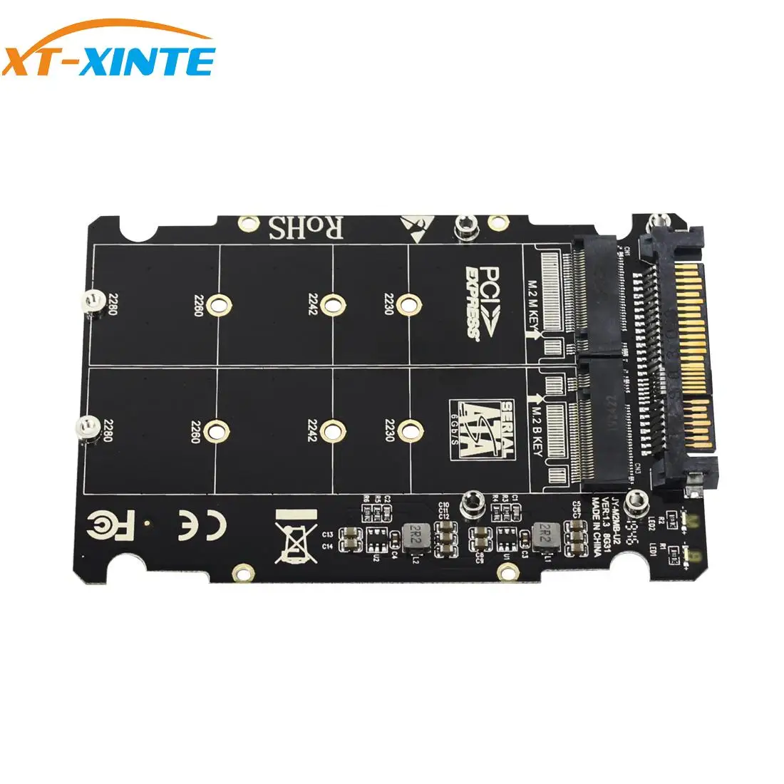 For NGFF M.2 SSD M Key to U.2 Adapter 2 in 1 M2 for NVMe SATA-Bus to PCI-express 4x X16 U.2 SFF-8639 Adapter M2 Converter