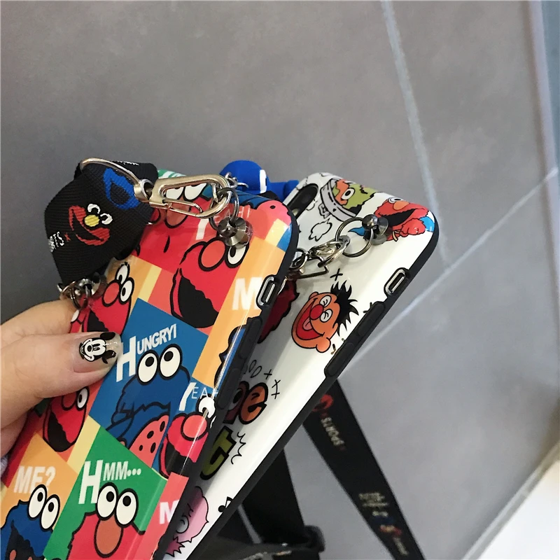 Tide бренд мультфильм Улица Сезам печенье Elmo милый чехол для iPhone X XS MAX XR 6 6S 7 8 Plus 3D кукла силиконовая подставка мягкий чехол