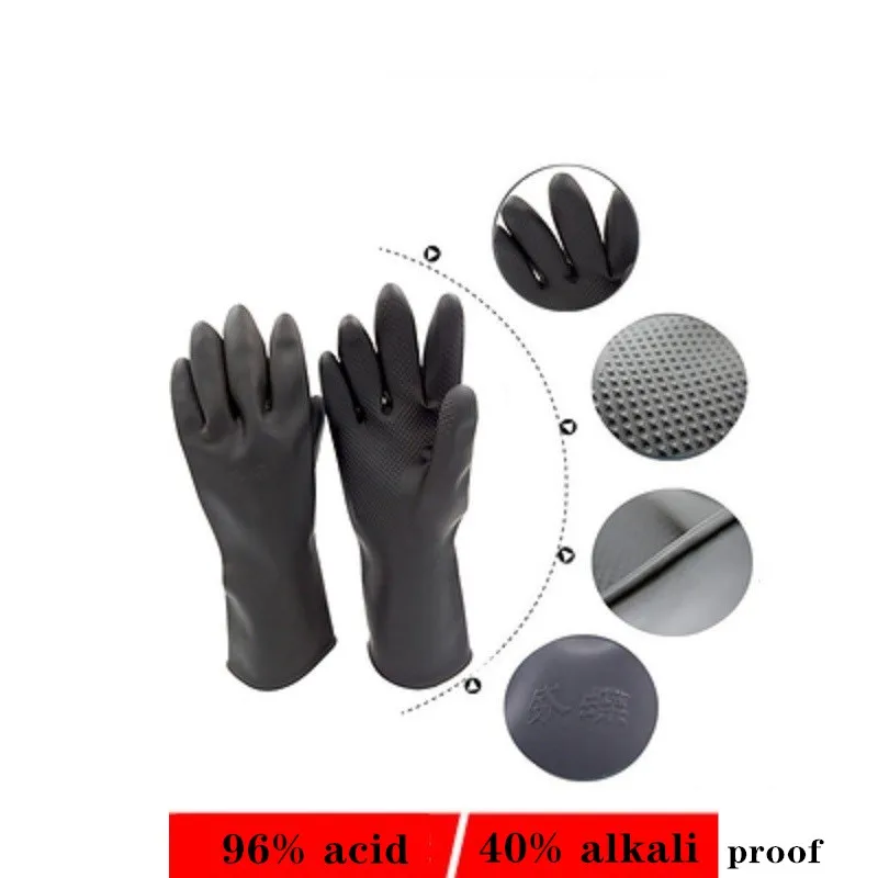 45-60 см пескоструйные рабочие перчатки 96% кислота 40% щелочь защита из латекса Нескользящие ладони водонепроницаемые Утепленные перчатки Промышленное использование