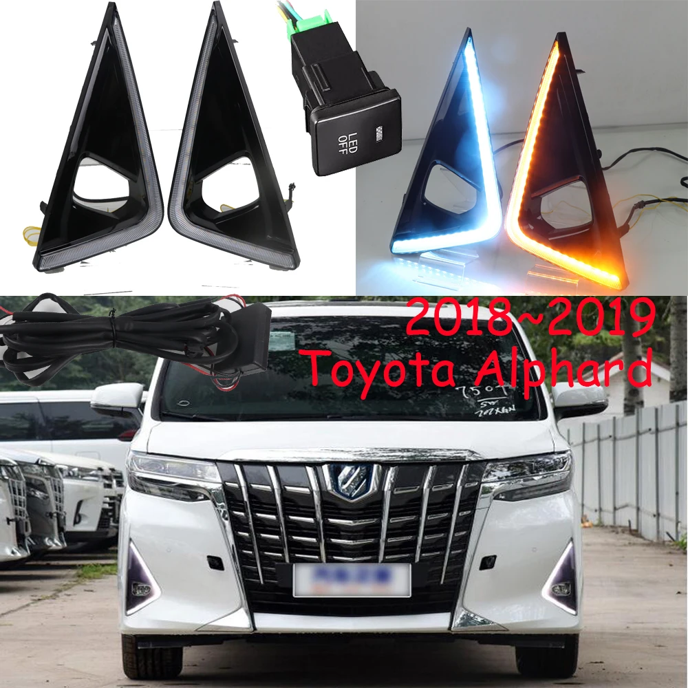 2020y автомобильный bupmer головной свет для Toyota Alphard автомобильные аксессуары светодиодный DRL HID ксенон, противотуманная фара для Alphard