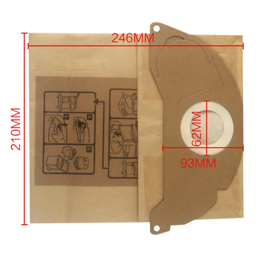 10 шт. мешки для пылесоса для KARCHER WD2250 A2004 A2054 MV2 прочный PI669