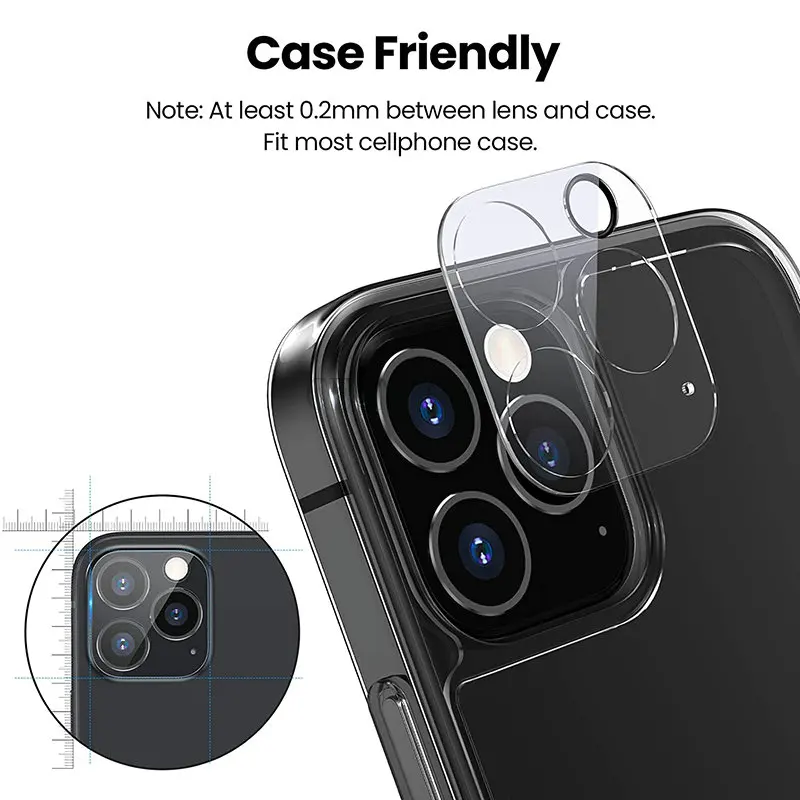 Free Post 50 Black Circle Camera Lens Film Tempered Glass Protector for iPhone 14 13 12 mini 5.4 6.1 pro max 6.7 11 XR Xs X 5.8