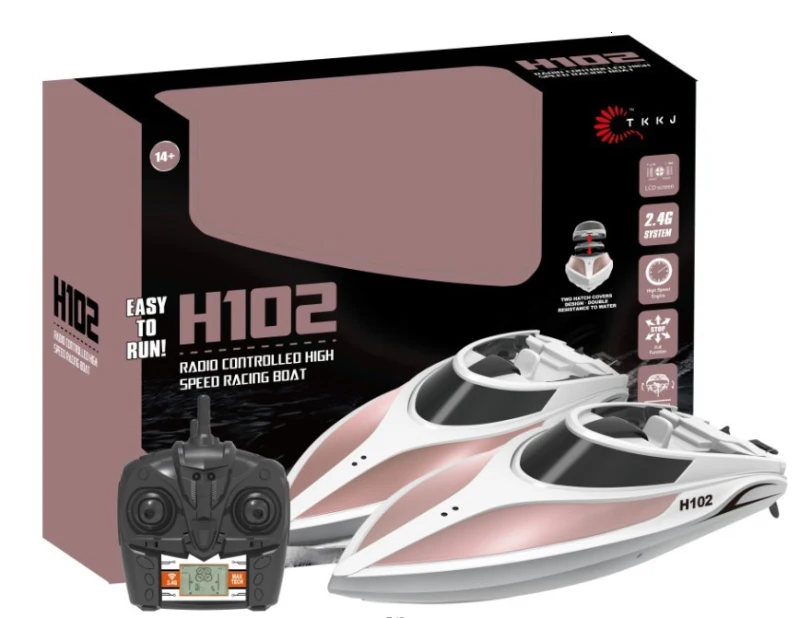TKKJ H102 гоночный двойной водонепроницаемый Rc лодка 2,4g 4ch 150 м 30 км/ч высокоскоростной Электрический пульт дистанционного управления Rc скоростная лодка Vs Ft011