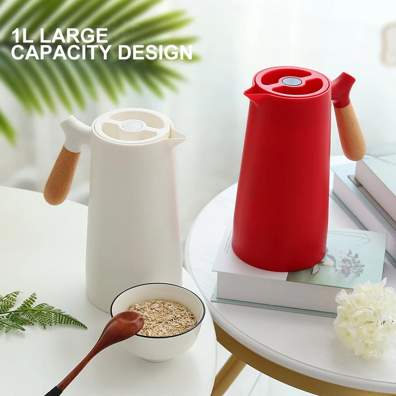 Bouilloire isotherme de style nordique avec poignée, thermos grande  capacité, théière parfaite, cafetière domestique, bouillotte, 1000ml -  AliExpress