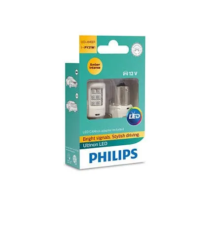  Lamp PY21W 12V-LED (BAU15s) Ultinon LED + CANbus 12V 21W CEA PHILIPS 11498ULAX2 - 10000008057652