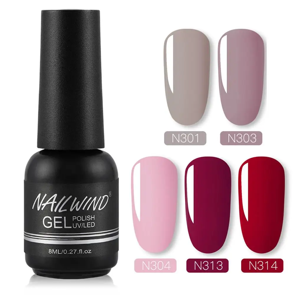 5 цветов, 8 мл, Гель-лак, чистые цвета, лак для ногтей, необходимая УФ-лампа, 1 шт., впитывающий Полупостоянный гель, предназначен для маникюра, красоты