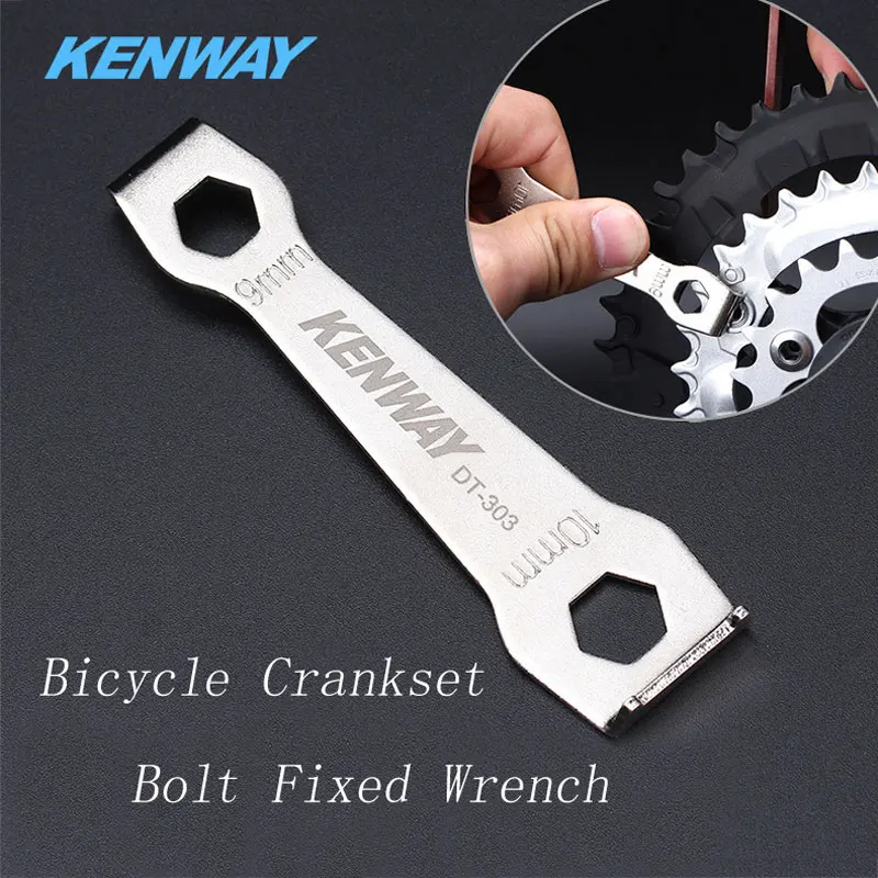 

KENWAY Bicycle Wrench Fixing Tool Steel MTB Road Bike Chain wheel Crankset Bolt Spanner Dismounting Tools Cycling Repair Tool