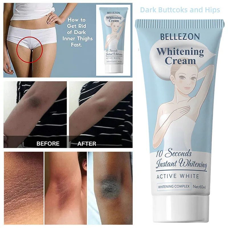 10 Seconds Instant Bellezon Whitening Cream Underarm Armpit Legs Knees Private Parts Body 60ml | Красота и здоровье