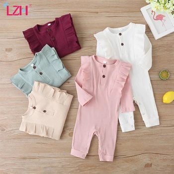 

Baby Rompers Jumpsuit 2020 Autumn Baby Boy Girl Clothes Newborn Infant Clothes Solid color Knit Clothes For Baby Clothing Outfit