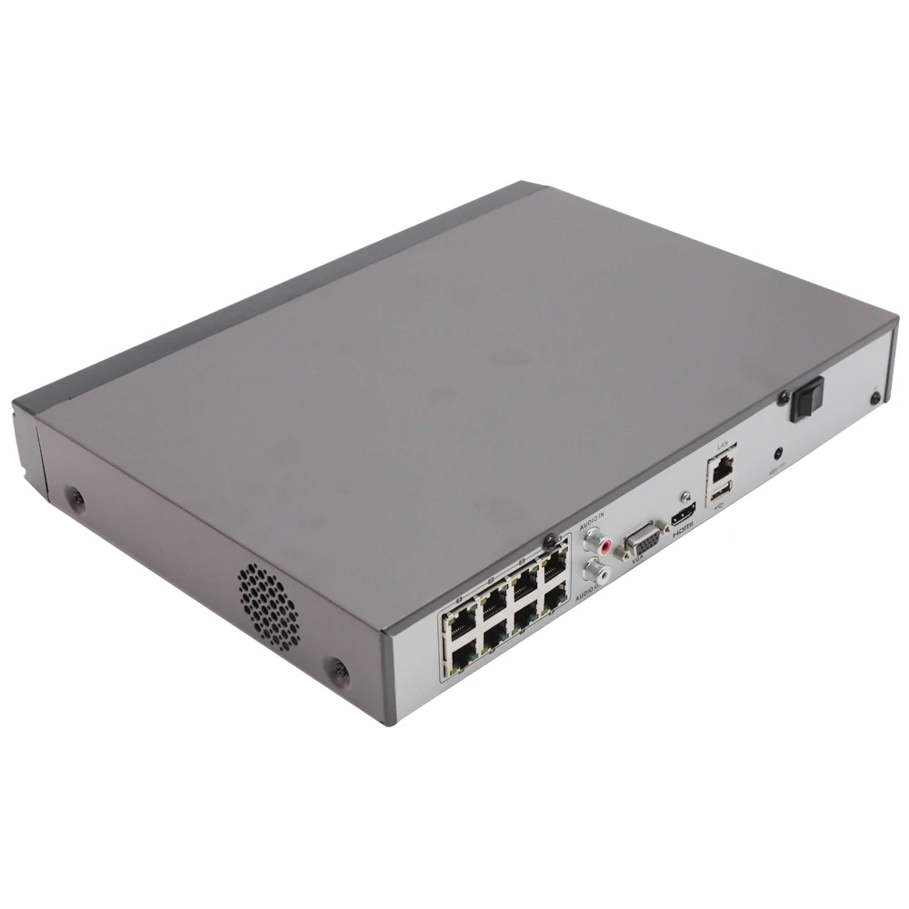 Hikvision 4K 8CH POE NVR DS-7608NI-K1/8 P 8 канальный разъем и воспроизведение видеорекордер наблюдения Встроенный 8 POE порта HDMI 4K выходы
