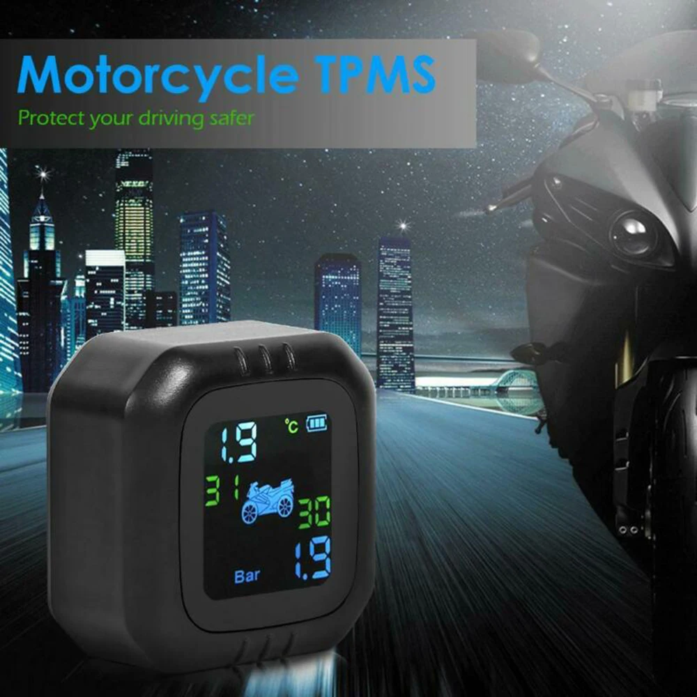 Система контроля давления в шинах для мотоциклов TPMS, беспроводной монитор, внешние датчики давления, инструменты, система контроля давления в шинах, датчики
