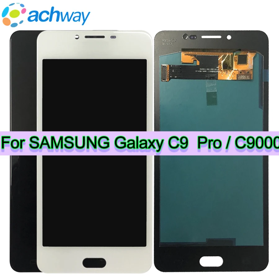 100% Test For SAMSUNG GALAXY C9 Pro LCD C9000 Display Touch Screen Digitizer Assembly Replacement | Мобильные телефоны и