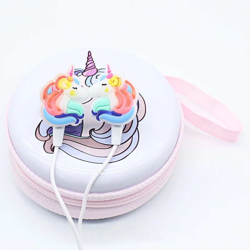 Новые детские наушники для девочек с мультяшным рисунком разноцветные проводные