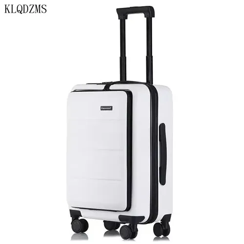 KLQDZMS 20"22"24"26 inch New travel suitcase fashion rolling luggage laptop bag men trolley case women upscale business luggage - Цвет: Zipper