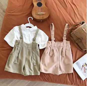 

2020 Korea Style Baby Girls Boys Overall Shorts Summer Kids Girls Shorts 1-6 years