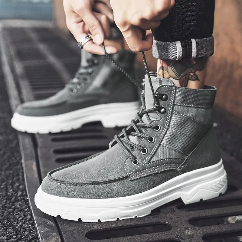 Классические стильные модные кроссовки; Chaussures Hommes; Повседневная обувь для мужчин; zapatos hombre; Мужская обувь; высокие хлопковые ботинки martin