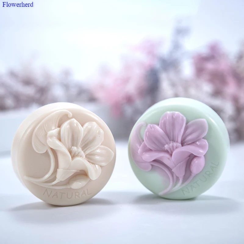 Круглый Лили мыло ручной работы силиконовая форма для мыла Сделай Сам Набор