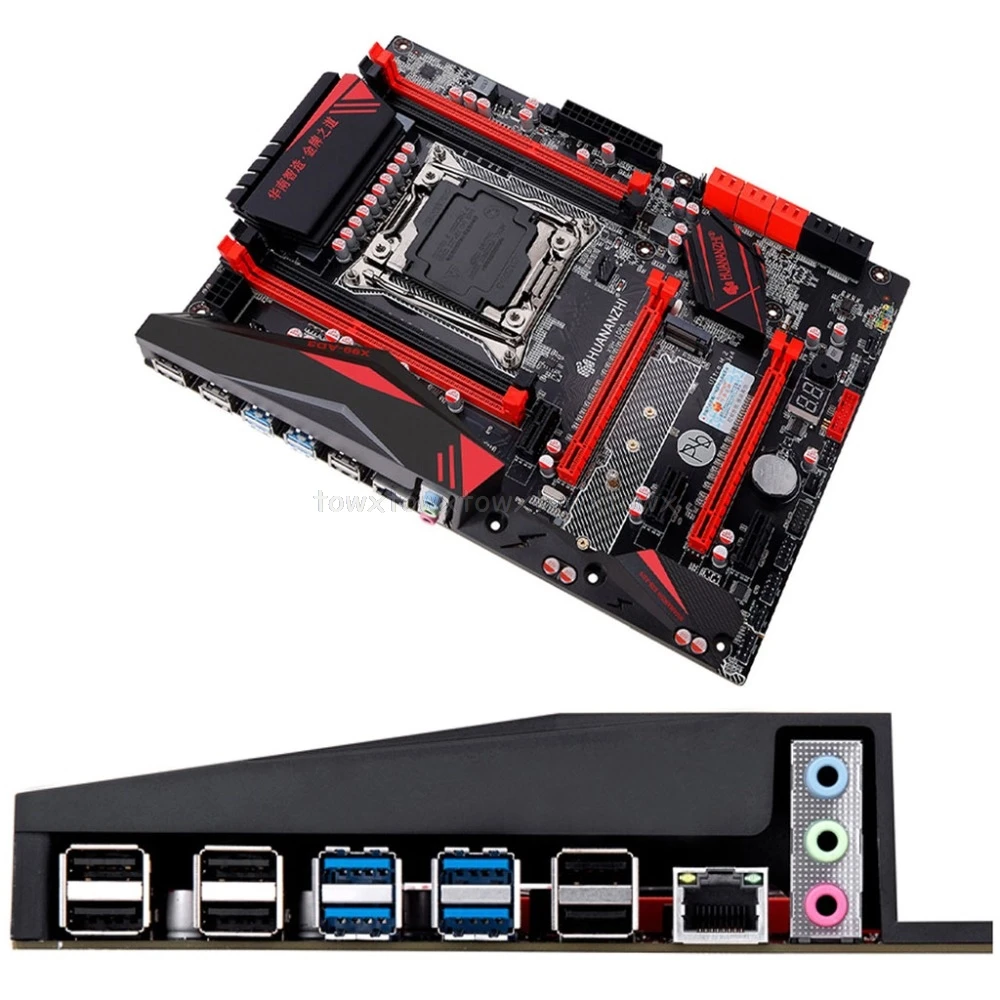 Huananzhi X99 материнская плата с M.2 NVMe слот LGA2011-3 DDR3 4 канала 4xusb 3,0 10xsata 3,0 Порты Au27 19; Прямая поставка