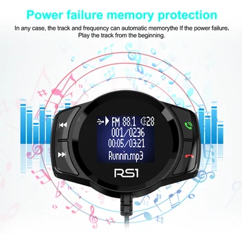 

Car Bluetooth 4.2 Mp3 Player Smart Dual USB Fast Charger Handsfree Audio Receiver FM Transmitter Adapter Support TF Card