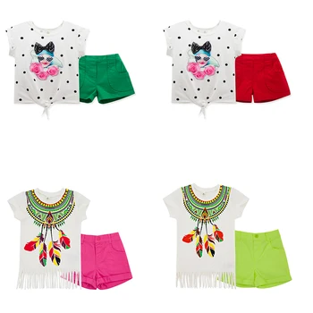 

Honeyzone Summer Roupas Infantis Menina Baby Girl Clothes Short Sleeve Fashion Shirts Girls Cool Pants Baju Anak Perempuan