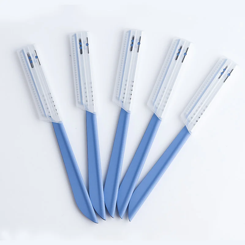 5Pcs Women Facial Face Razor Eyebrow Trimmers Blades Shaver Knife Blade Eye Brow Shaping Hair Remover Tool TSLM2