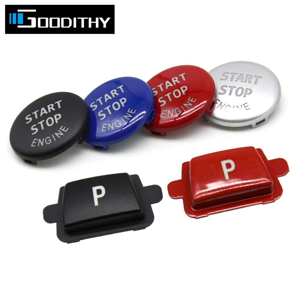 Engine Ignition Start Stop Button Car Gear Lever Auto Parking Switch Cap Letter P Keypress Cover For BMW X5 X6 E70 E71 E72