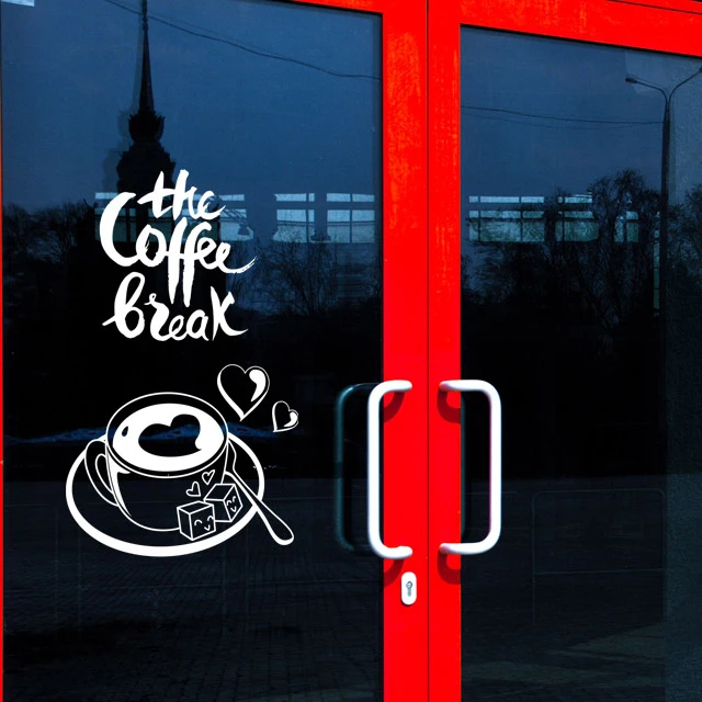 Кофейня наклейка Bean Milk tea чашка плакат виниловая художественная Настенная