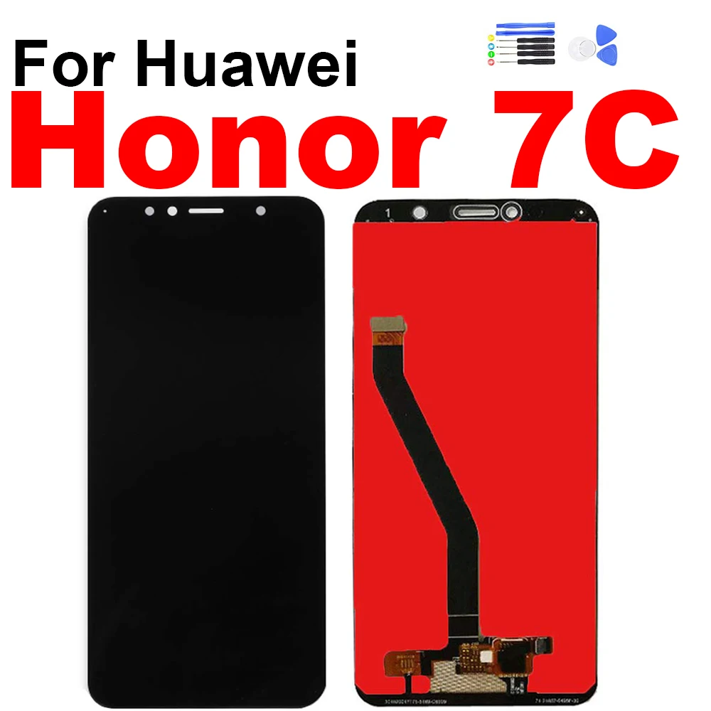 ЖК дисплей с дигитайзером сенсорного экрана для Huawei Honor 7C рамкой сменный aum L41