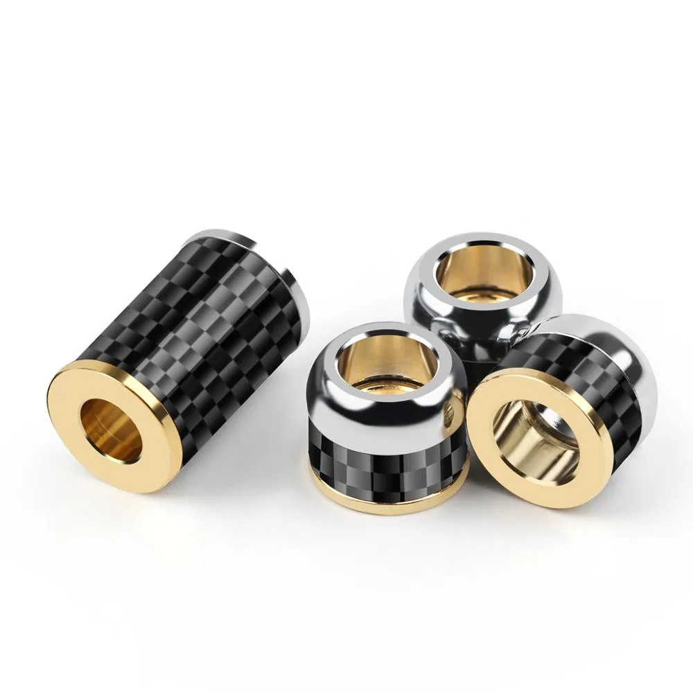 5set Headphone Jack Splitter 6 0mm To 5 0mm Y Splitter Audio Adapter Slider Carbon Fiber HIFI Earphone Wire Connector