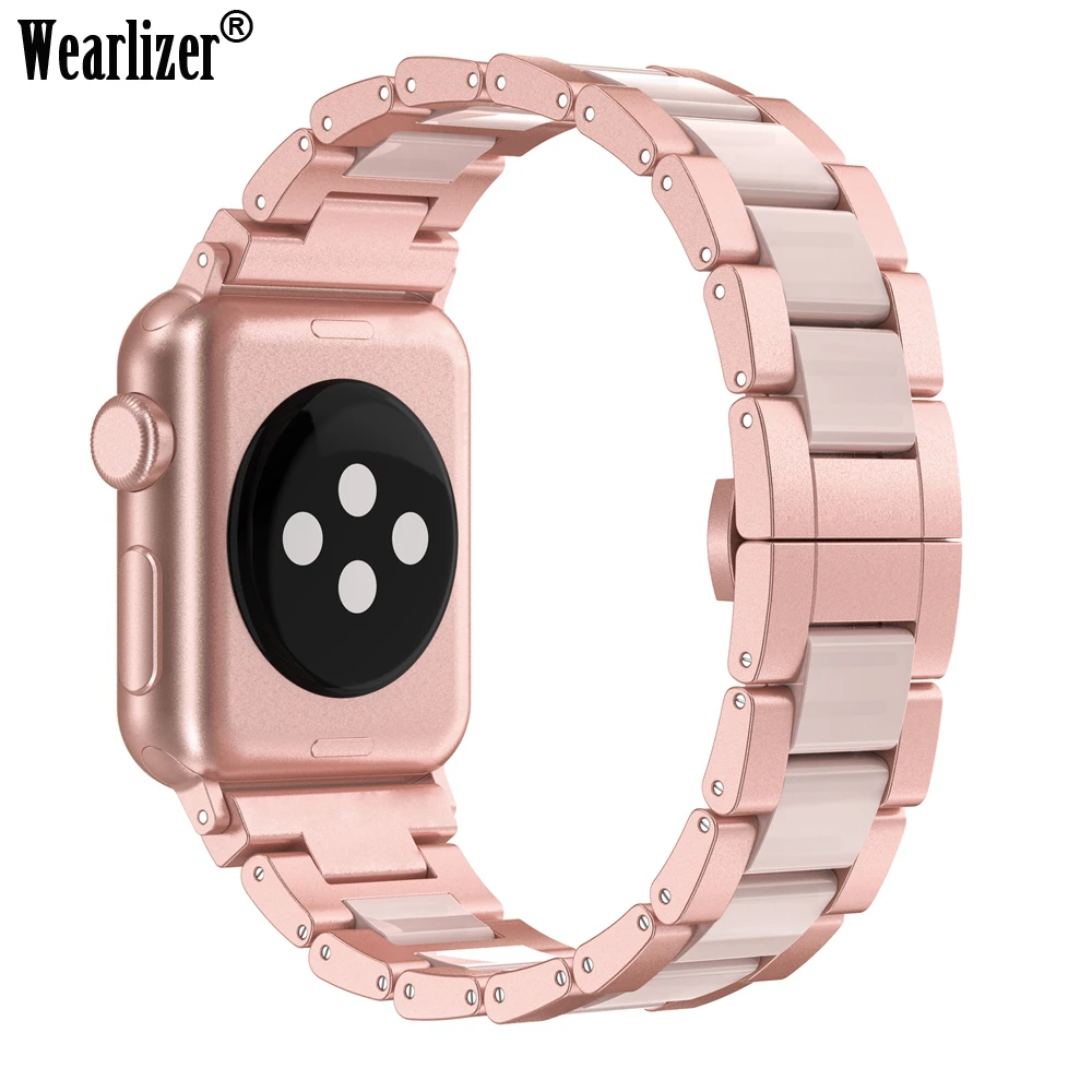 Классический металлический ремешок для Apple Watch 5 44 мм 40 38 42 из цинкового сплава