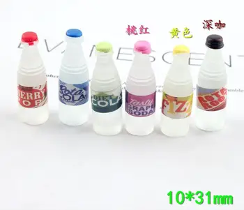 

kawaii Mini Resin Charms Beverage bottle Model Dollhouse Miniature 1:12 for Doll House Decoration DIY Accessories