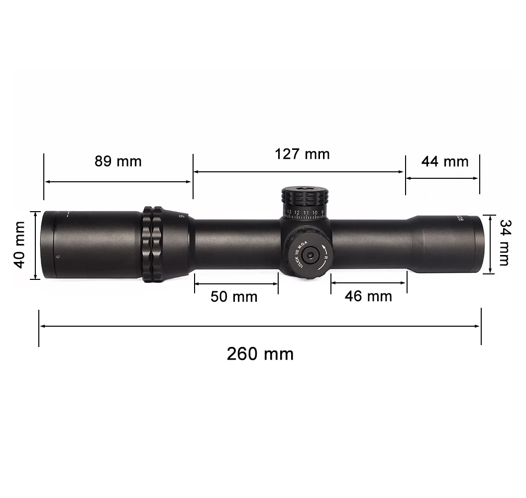 SPINA оптика 1-6x28 SFP тактический прицел оптика прицел Mil-dot Сетка широкий угол обзора область для охоты