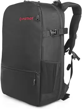 

IFOOTAGE Camera Backpack Waterproof Shockproof Photography Bag for Shark Slider Mini, DSLR Cameras, Lens, Tripods, Laptops with