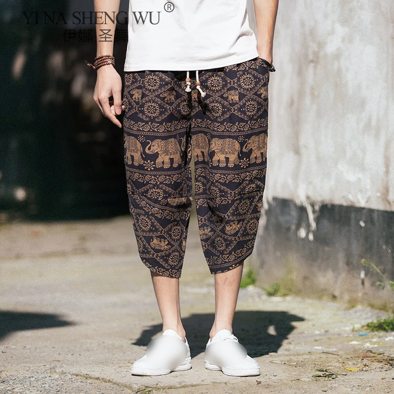 

Japanese Style Pants New Asian Clothes Japan Kimono Vintage Calf-Length Male Fashion Hip Hop Plus Size Loose Streetwear Trousers