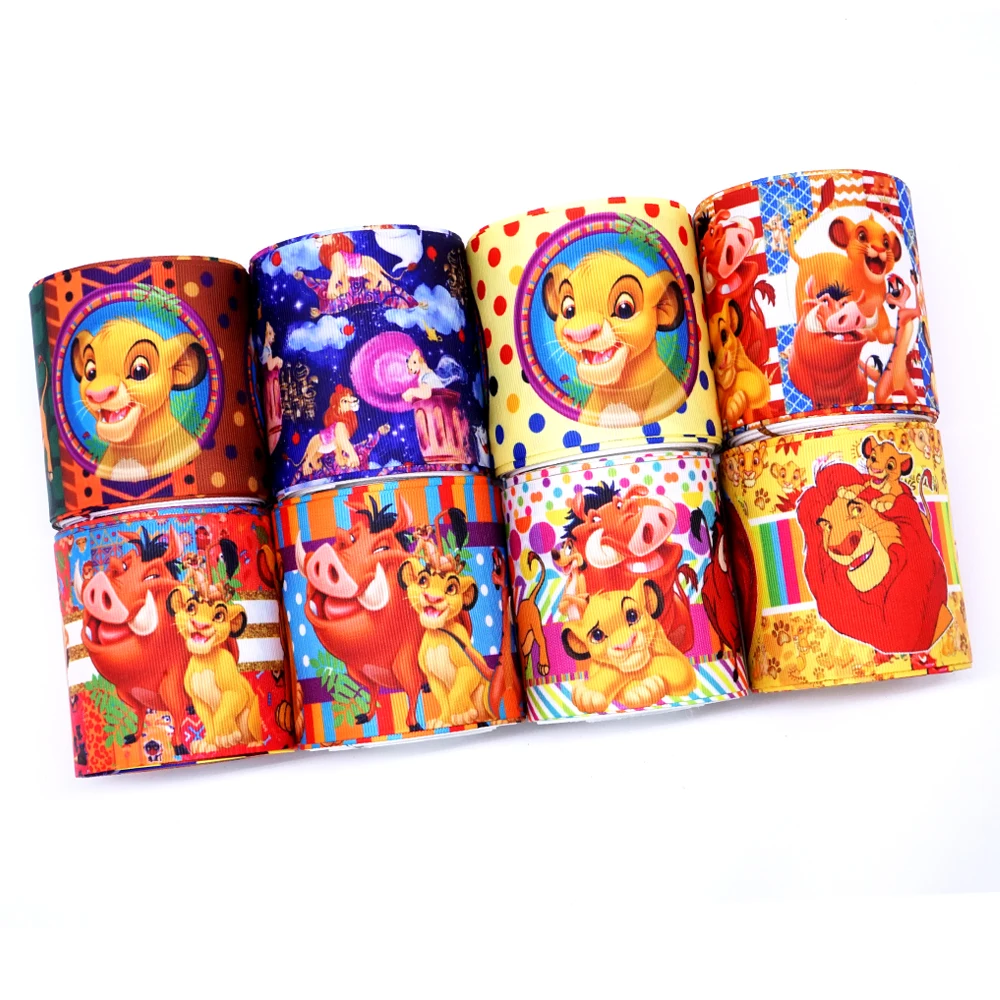 

Free shipping 50 yard cartoon printed grosgrain ribbon 31935