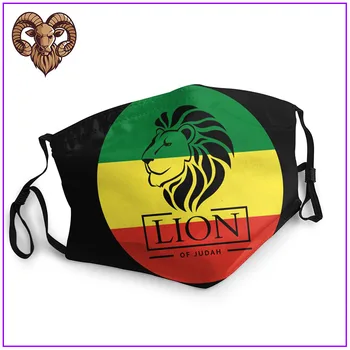 

Reggae Lion of Judah Rastafari Flag Ethiopian Empire Men Women facemasks for virus protectioncotton facemasks pm2.5 mask filter