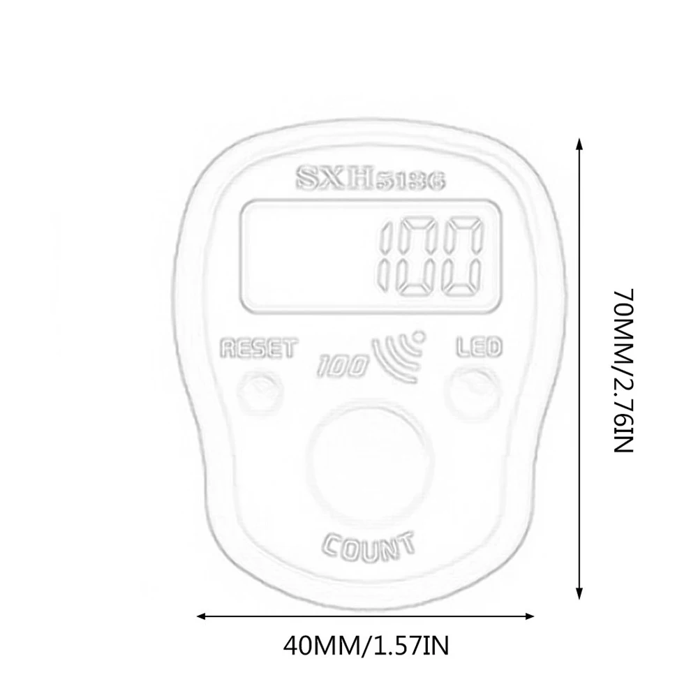 SXH5136 Factory Electronics Ring Digital Tally Counter With LED Tasbih Digital 100 Beep Sound