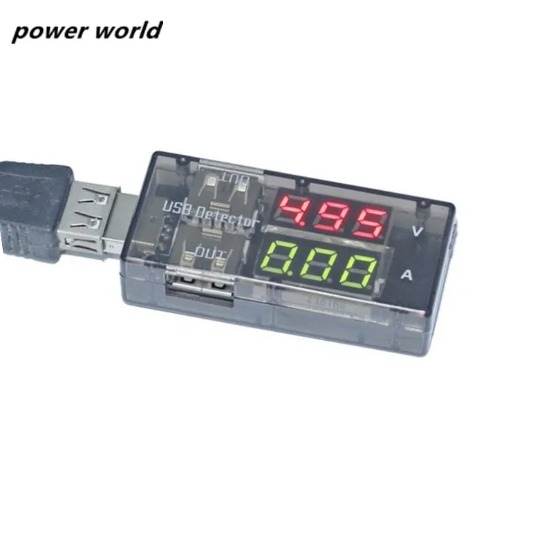 USB тестер/USB двойной дисплей Вольтметр тока/USB Интеллектуальный цифровой дисплей напряжения и тока красный зеленый прибор обнаружения