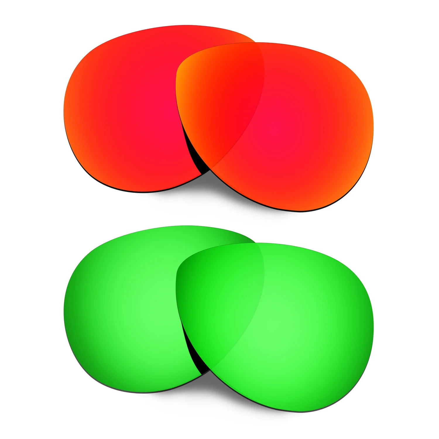 

HKUCO Polarized Replacement Lenses For Feedback Sunglasses Red/Green 2 Pairs